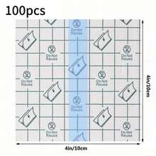 100 Pieces Of Waterproof Tape, Transparent Film Dressing Tape, Suitable For Showering, Swimming, Protection, And Post Tattoo Care - Blue - View 13