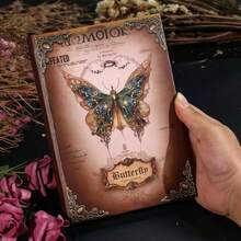 Gothic Butterfly Full-Color Page Notebook, Creative Retro European Style Journal, 110 Pages, High-Value Illustration Notebook - Multicolor - View 10
