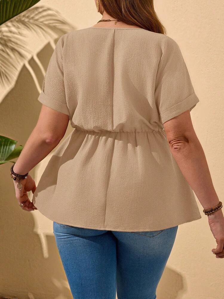 Plus Size Round Neck Batwing Sleeve Casual Solid Color Blouse, Pride Life, LGBTQ Lesbian Pride, Pride-Woman, Pride Gift Rainbow, Pride Month Printable, Summer For Women, Summer Top, Vacation Woman, Going Out Top, Country Concert , Cute Summer Top