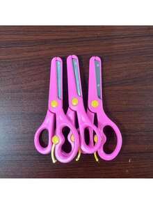 6/12PCS, Safety Scissors, Plastic Scissors For Student Handicrafts, Cutting Scissors, Plastic Wrapped Iron Small Scissors For Beginners, DIY Art Tools For Children, Student Scissors, Office Scissors - Multicolor - View 4