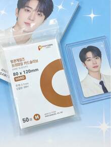 SHEIN Basic living 50/100 Pcs Clear Card Sleeves, 2.75" X 4" (7x100mm) For Mini Cards, Kpop Photocards & Trading Cards For Office Staff And Students Back To School Fall Decor,Christmas Decorations Halloween Decor Living Room Decor Wall Decor, Bedroom Curtains, Key Holder Storage Containers Storage Box,Fall Decor,Christmas Decorations Boys Backpack, Halloween, Backpack School. Clear Backpack, School, Halloween Costume. - Multicolor - View 14