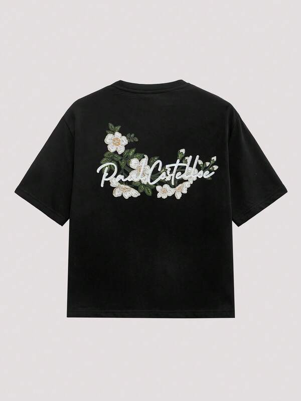 Open Phase 男士百搭简约印花短袖T恤 | 圣经诗篇主题春夏复古美式风，男女皆宜的夏季上衣，适合日常穿着，宽松版型，夏季度假穿搭