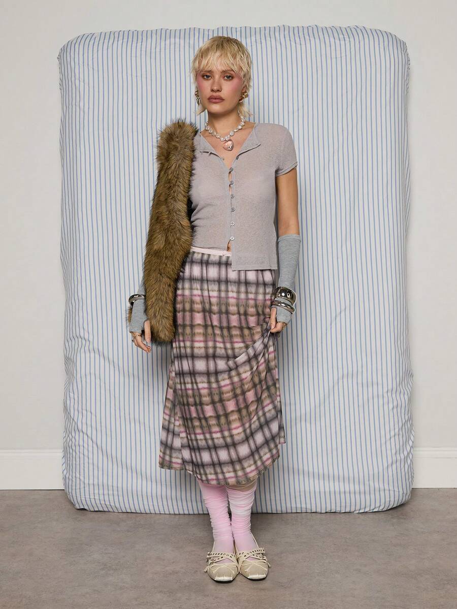 COUREZ Áo khoác cardigan tay ngắn / Trang phục mùa xuân Y2K cho nữ, Áo tay dài đi chơi dự tiệc, Áo nữ màu đen, Trang phục mùa hè, Áo mùa hè cho nữ, Áo gợi cảm dễ thương, Áo cardigan. - Xám - Xem 1