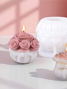 1 Khuôn silicon hình giỏ hoa hồng bằng polymer thanh lịch - Được làm từ silicon bền và dễ lấy khuôn, với thiết kế hoa hồng polymer độc đáo, phù hợp cho những người yêu thích thủ công mỹ nghệ, làm quà tặng ngày lễ và tạo không khí lãng mạn. - trắng - Xem 6