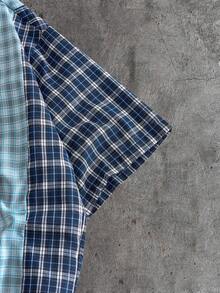 AXEPEAK Men's Plaid Short Sleeve Single-Breasted Casual Commuter Shirt - Multicolor - View 3