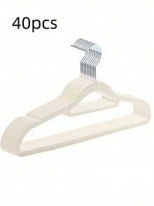 5/10/40个装家用成人褶皱布衣架，防滑设计，防止肩部堆积，适用于衣柜收纳，节省空间，可轻松悬挂弧度较大的衣物。衣物支撑衣架，是服装店的理想之选。可用于整理衣物、西装、衬衫、领带、女式衬衫、裙子和裤子。 - 彩色 - 查看 15