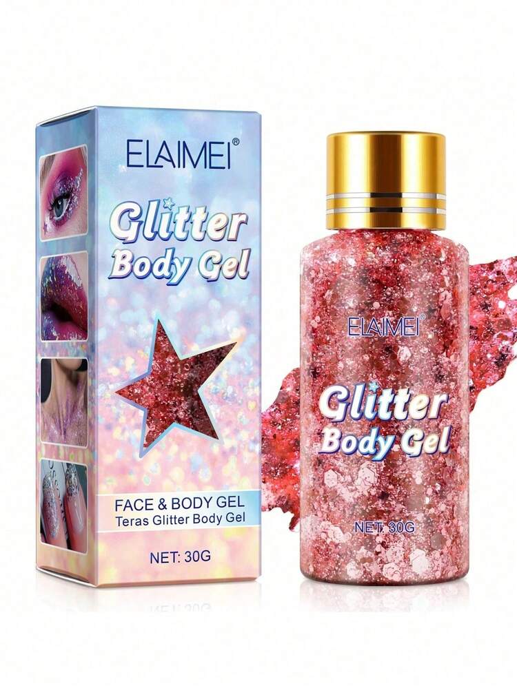 Crema de brillo cosmética, gelatina de brillo, productos de maquillaje corporal para fiesta de carnaval, actuación nocturna de club, decoración de cabello, uñas y pintura corporal - Multicolor - Añade 16