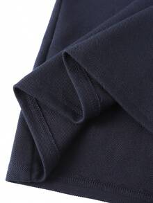 Áo thun tay ngắn cổ polo in hình hiệp sĩ dành cho nữ tuổi teen - Màu xanh hải quân - Xem 5