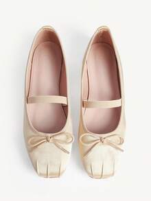 CUCCOO CHICEST 女士平底套脚鞋，网纱刺绣方头穆勒鞋，优雅迷人风格 - 香檳色 - 查看 1