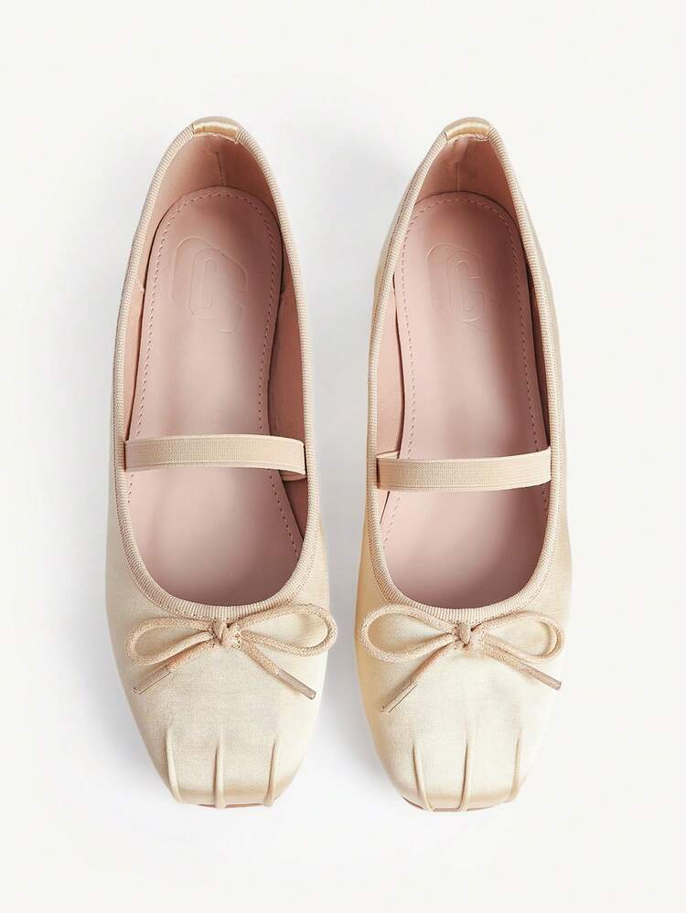 CUCCOO CHICEST Women's Flat Slip-On Shoes, Mesh Embroidery Square Toe Mules, Elegant & Charming Style Wedding Shoes Summer Shoes Bride Shoes