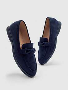 CUCCOO BIZCHIC Women's Casual Versatile Commuting Simple Twist Flats Valentine's Day - Blue - View 10