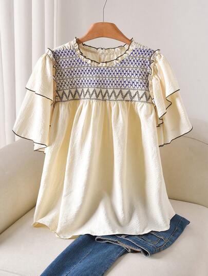 CosyJoli Plus Size Dam Sommar Casual Lös Kortärmad Topp