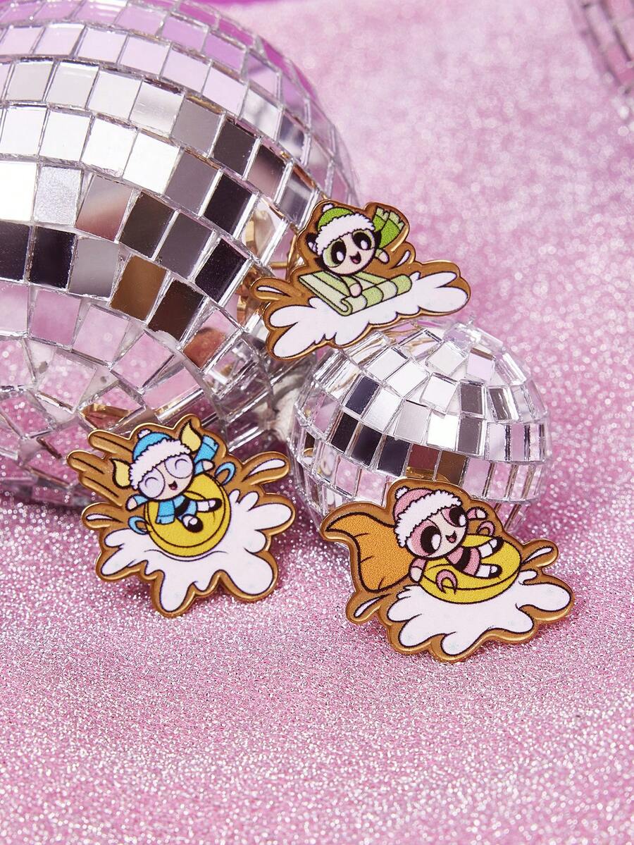THE POWERPUFF GIRLS X SHEIN Women's Brooch - Multicolor - View 1