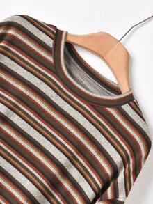 Rusticease 两件套女士休闲针织纹理长袖上衣和裤子套装 - 彩色 - 查看 5