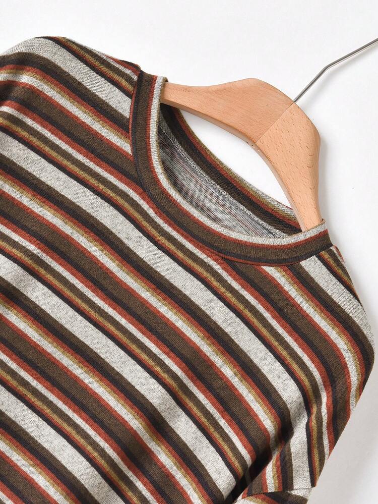 Rusticease 2 piezas Conjunto de top de manga larga y pantalones de punto texturizado casual para mujer - Multicolor - Añade 5