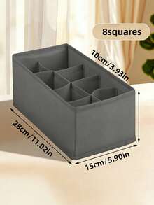 1/2/3/4件套大容量节省空间可折叠便携式分隔收纳抽屉整理篮和盒子，是收纳衣物、配饰、袜子、围巾、服饰、卧室和家居用品的理想之选，也是衣柜整理的完美方案。家居装饰收纳必备单品。 - 灰色 - 查看 20