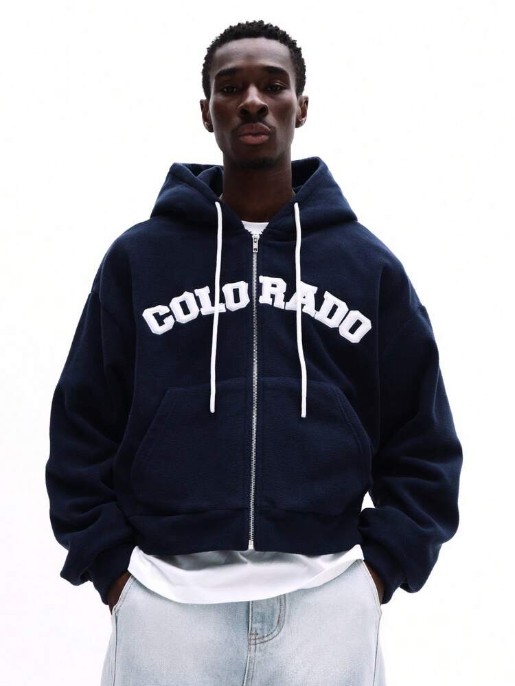 Navy Fleece Colorado Zip-Up Hoodie