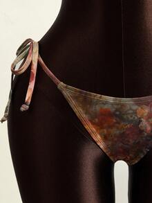 Zestiva Women's Sexy Leopard Print Backless Tie Strap Drawstring 4-Piece Bikini Set, Beach Vacation Earthy Clothes Women Skirt And Top Set Dress Top Earthy Tops Skirt Swimsuit Set - Multicolor - View 7