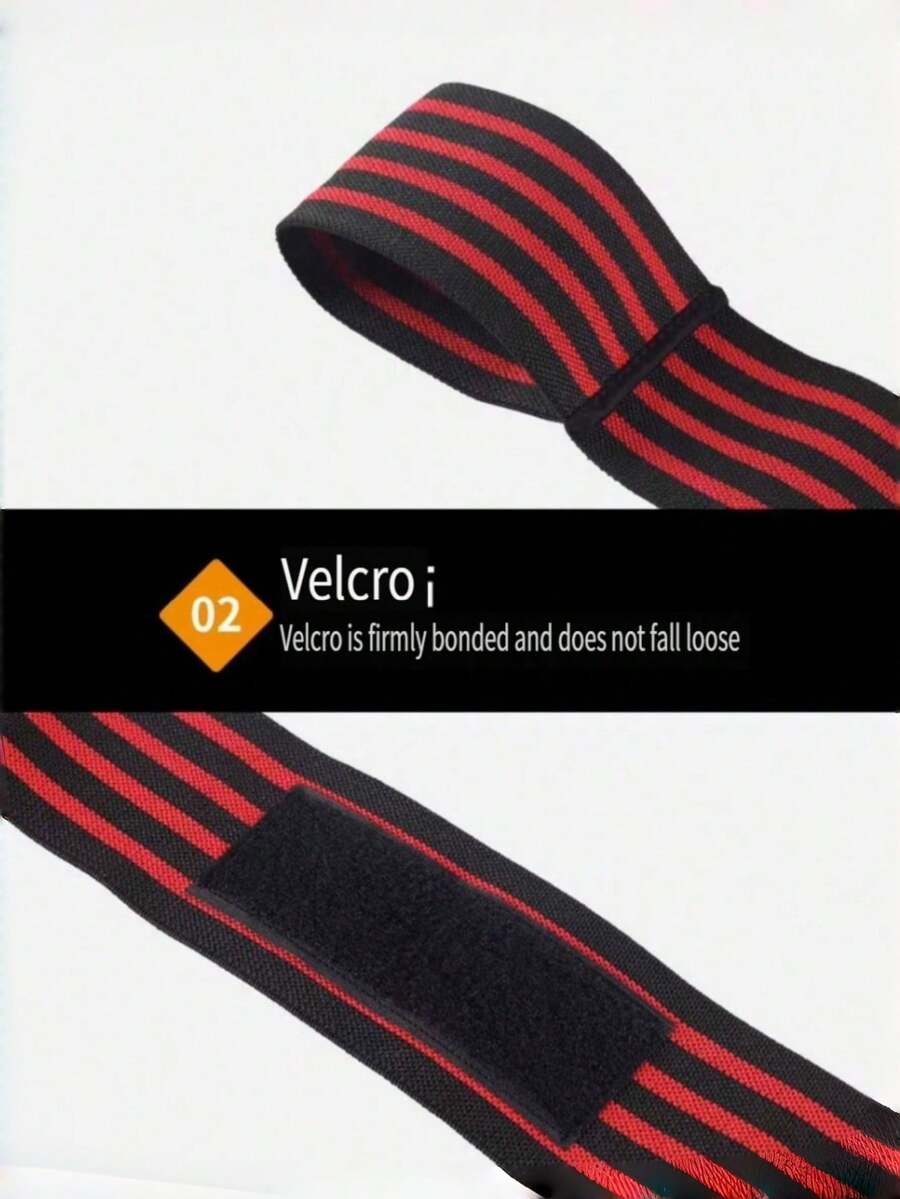 1pc Wrist Wrap Compression Lifting Strap With Hook Loop For Chest Pull Strength Training Bodybuilding Powerlifting Weightlifting Accessory - Multicolor - View 1