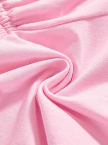 ROMWE Women's All-Match Versatile Halter Neck Beaded Decor Fitted Tank Top - Pink - View 6