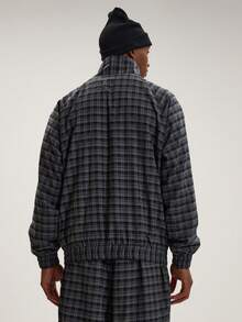 Musero Oversized Long Sleeve Checkered All Over Print Zip Through Top Style Jacket Co Ord Sweater Only SPRING SUMMER Essentials - Multicolor - View 4