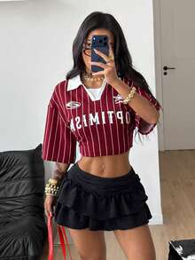 Coolane Women's Spring/Summer Casual Y2K Streetwear Homecoming Daily Wear Party Textured Ruffle Low Rise Layered Cake Skirt With Lining, Prevents Flashing,Valentine's Day - Black - View 5