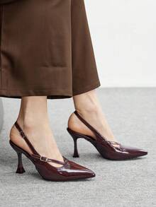 CUCCOO BIZCHIC Giày sandal cao gót dành cho nữ - Cà phê nâu - Xem 2