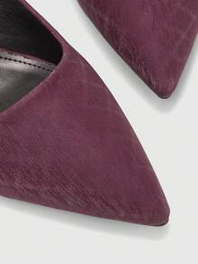 CUCCOO BIZCHIC 女士尖头细高跟中跟鞋，优雅、休闲、舒适、一脚蹬，适合工作、通勤、约会、派对、正式场合。 - 熱烈紅色 - 查看 8