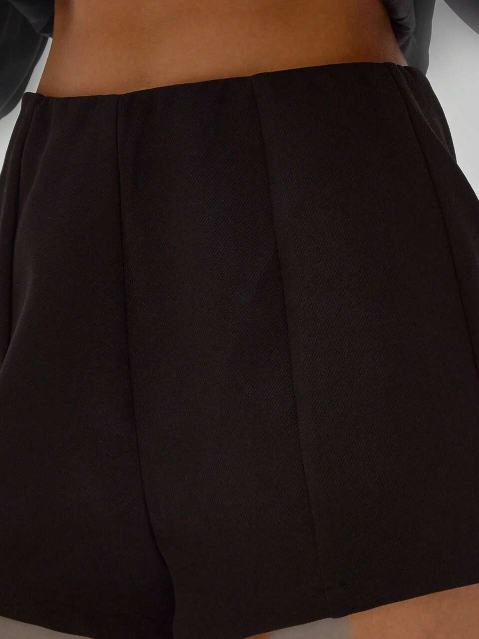 Woven Tailored High Rise Mini Shorts Black Summer Basic Night Co-Ord Bottom Only Party Night Out Elegant Occasion Valentines Bridal Wedding