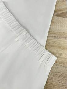 Franclia 女士纯色圆领长袖T恤和褶皱长裤休闲两件套 - 彩色 - 查看 6