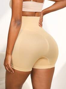 NudeFit Women's High Elasticity Front Closure Slimming Pants - Apricot - View 2