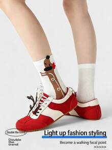 Joivida 1Pc/3pcs High Quality Cartoon Puppy Socks For Women |Dachshund | Poodle | Dalmatian | Thickened Warm Mid-Calf Socks, Soft Home Sleep Socks, Sweet Style Autumn Winter Gift ,Valentine's Day - Multicolor - View 8