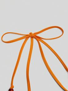 Sweetra Bộ đồ hai mảnh cỡ lớn kiểu dáng nghỉ dưỡng, dây mảnh, vạt đuôi cá, thích hợp cho mùa xuân/hè. - trái cam - Xem 3