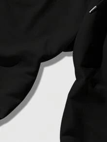 ROMWE MEN Grunge Punk Men's Cross Print Drawstring Waist Casual Sweatpants - Black - View 3