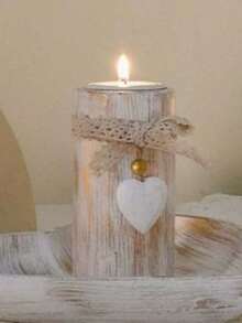 SHEIN Basic living 3 Sets Wooden Tealight Candle Holders, Home Table Decor For Wedding, Birthday, Valentine'S & Christmas,Fall Decor,Christmas Decorations Boys Backpack, Halloween, Backpack School. Clear Backpack, School, Halloween Costume. - Multicolor - View 16
