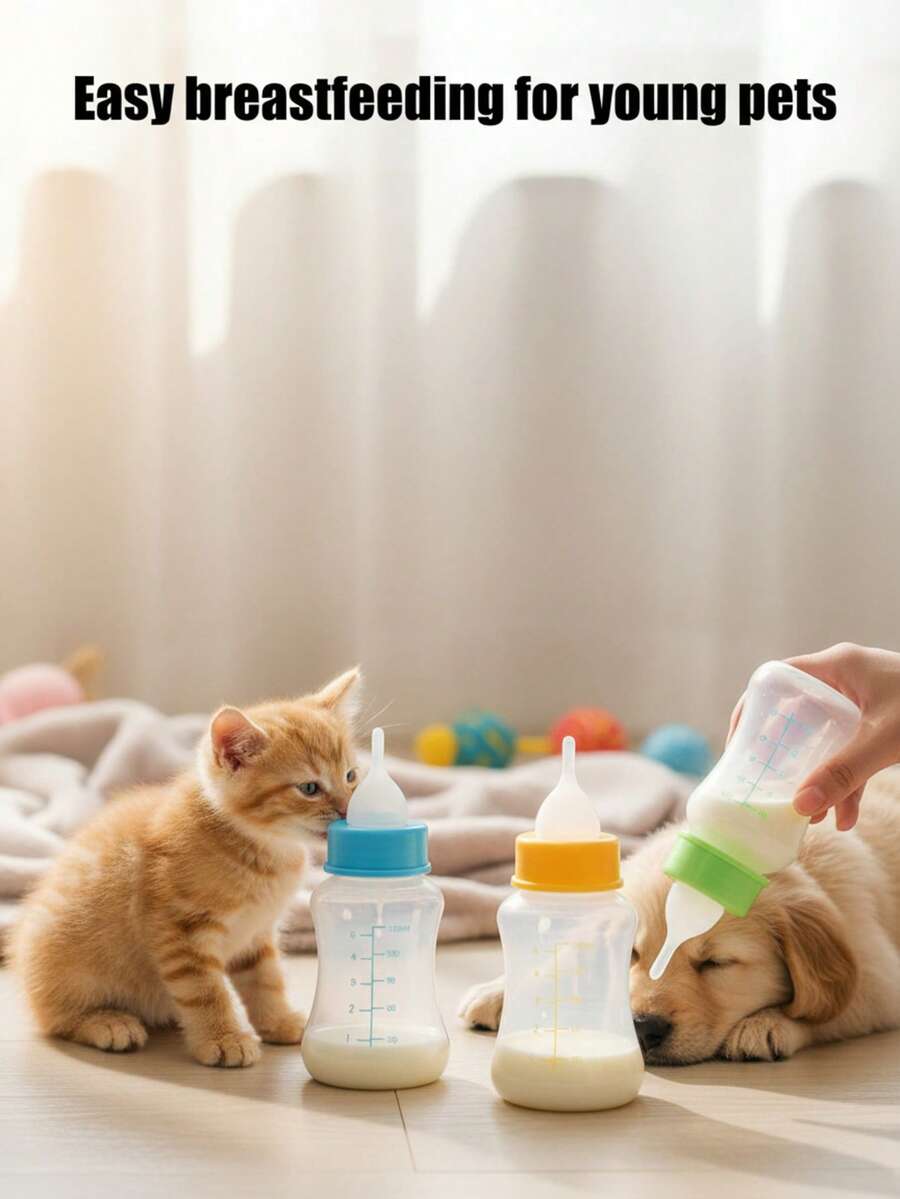 PETSIN Pet Feeding Bottle Cat Feeding Bottle Pet Kitten Feeding Device Pacifier Dog Newborn Kitten Specific Feeding Bottle
