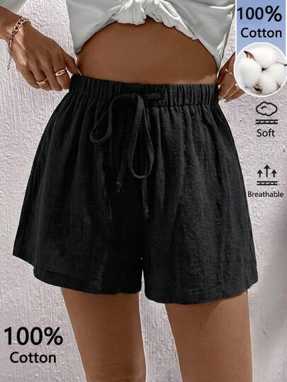 Easowa Women's Casual 100% Cotton Woven Shorts, Suitable For Spring/Summer Vacation,Casual