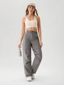 OutZeal Women Outdoor Pants Camping Hiking Water-Resistant Cargo Detachable Pants With Multi Pockets - Grey - View 5