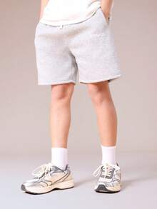 Quần short bóng rổ SUMWON chất liệu jersey dệt kim, cạp chun có dây rút, túi bên hông, thích hợp cho sự thoải mái hàng ngày và các hoạt động mùa hè, kỳ nghỉ. - Xám - Xem 1