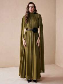 Arave 优雅束腰长裙，适合派对穿着 - 綠色 - 查看 7