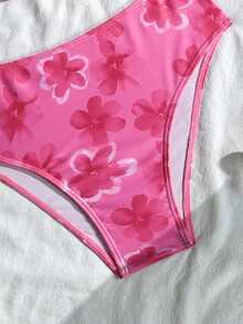 SHEIN Tween Girls Striped Bikini Sets, Tween Girls Casual Minimalist Camisole & Triangle Bottoms Swimsuit Set, Suitable For Summer - Multicolor - View 5