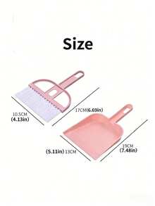 1件迷你塑料簸箕扫帚套装，桌面迷你小扫帚，仓鼠宠物清洁刷，家用键盘刷，适用于家庭和办公室使用，宠物笼清洁，以及各种清洁工具和宠物用品。 - 彩色 - 查看 3