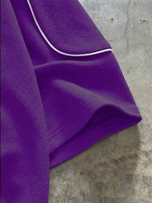 AXEPEAK Camiseta de manga corta de punto casual y holgada para hombre - Morado - Ver 6