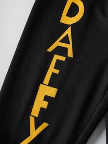 LOONEY TUNES X SHEIN Baby Boy Cartoon Animal Print Sweatshirt And Sweatpants Sports Suit, Suitable For Autumn/Winter - Black - View 7