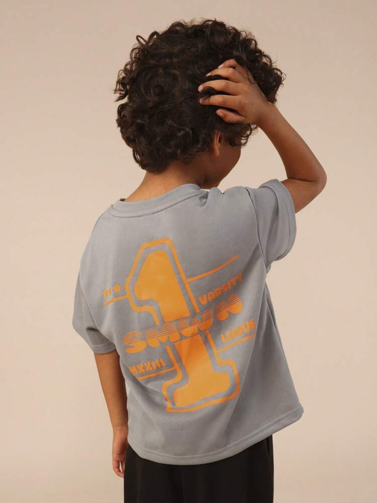 Oversized T-Shirt And Joggers Set With Number Print