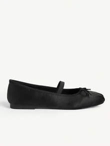 CUCCOO CHICEST Women's Flat Slip-On Shoes, Mesh Embroidery Square Toe Mules, Elegant & Charming Style - Graphite Black - View 3