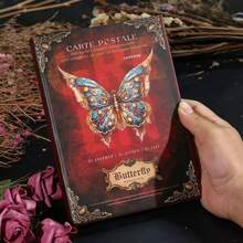 Gothic Butterfly Full-Color Page Notebook, Creative Retro European Style Journal, 110 Pages, High-Value Illustration Notebook - Multicolor - View 11