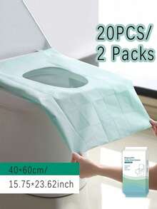 10pcs/20pcs Disposable Toilet Seat Covers, 10pcs/Pack, Individually Wrapped, Paper Material, Portable Hygienic Waterproof Toilet Pad, Extended Coverage Area, Suitable For Hotels, Public Places, Travel, Leisure Clubs And Home Use, Bathroom Decor, Autumn Decor - Multicolor - View 20