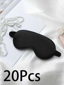 每包20只，颜色包括黑色、香槟色、灰色、粉色、绿色、蓝色和深绿色。采用双面透气丝滑面料，并带有香味，有效缓解眼部疲劳。非常适合女孩午睡时佩戴，轻柔呵护，不会过紧。 - 彩色 - 查看 11