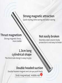 1PC Cat Eye Nail Magnetic Stick Cylindrical Magnet For Cat Eye UV Gel Polish Snowlight Glitter Effect Tools Manicure Design Tool,Nail Supplies,Nail Tools,Nail Art Tools,Back To School,Nails,Nail Tools For Press On Nails - Multicolor - View 8